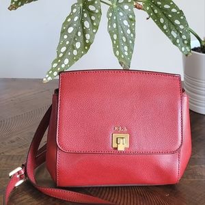 Lauren Ralph Lauren leather red crossbody side bag